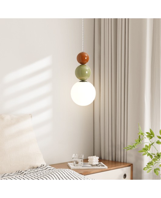 2023 New Cream Style Master Bedroom Bedhead Bedroom Living Room Dining Table Clothing Store Showcase Gourd Pendant Light