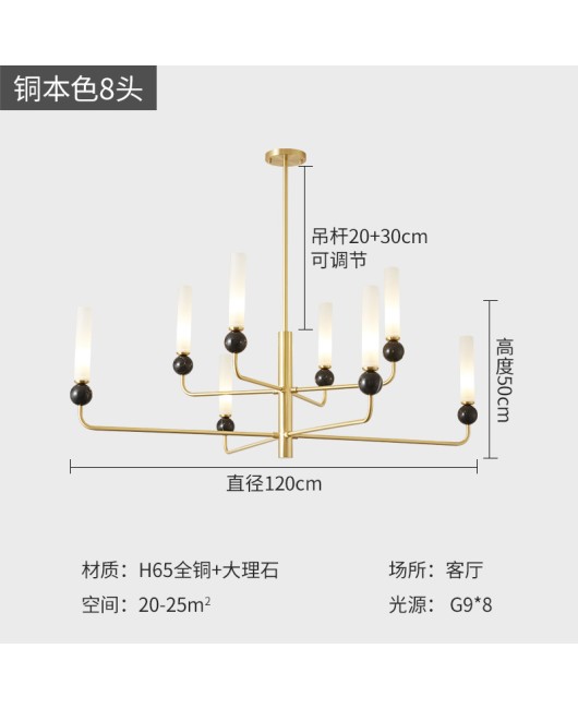 All copper modern minimalist Italian high-end minimalist bar counter bedroom bedside pendant light 2023 new model