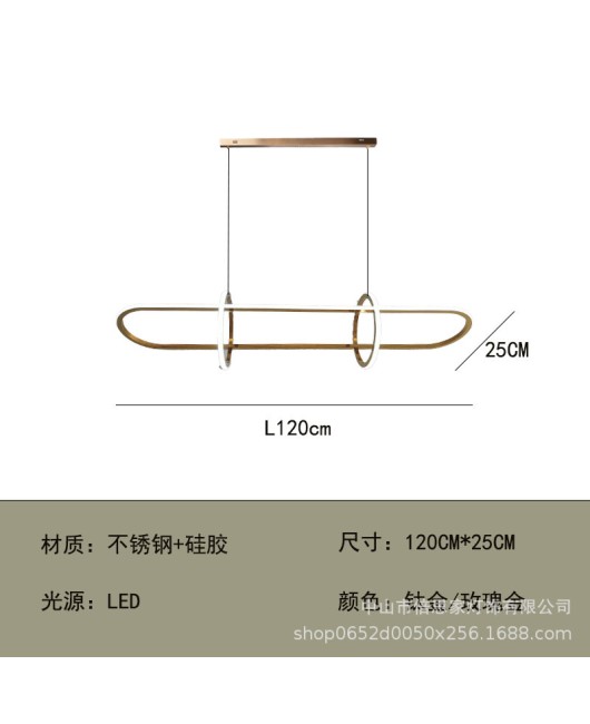 Modern minimalist luxury high-end designer stainless steel wind and fire wheel dining room living room bedroom pendant light energy-saving