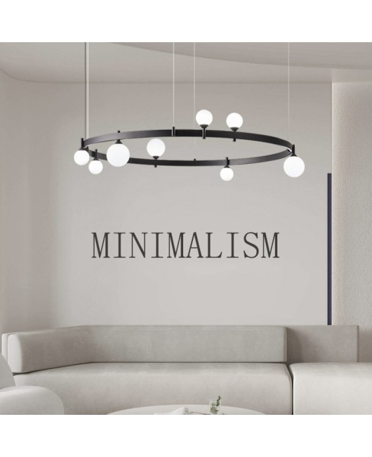 Modern minimalist restaurant chandelier, post-modern minimalist LED long office, Nordic straight bar counter