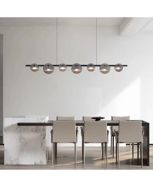 Italian minimalist restaurant pendant light, Nordic modern minimalist high-end design, wrought iron living room, bar counter, dining table light