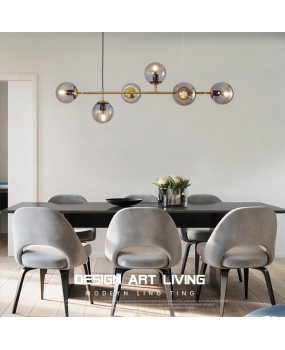 Modern minimalist restaurant chandelier, post-modern minimalist LED long office, Nordic straight bar counter