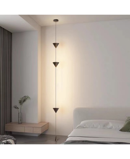 Nordic Creative Minimalist Bedroom Bedhead Corridor Bar Corner Designer Cone Floor style Pendant Light