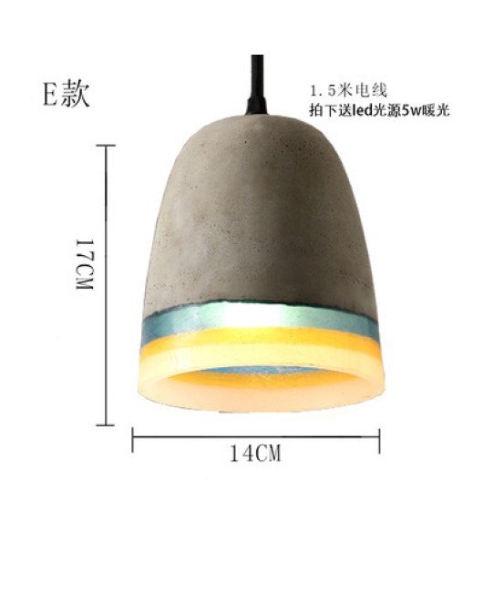 Loft industrial style cement pendant light, simple, creative, personalized, retro and nostalgic, bar, restaurant, exhibition hall, coffee shop lighting fixtures