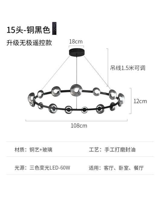 Modern minimalist restaurant chandelier, post-modern minimalist LED long office, Nordic straight bar counter