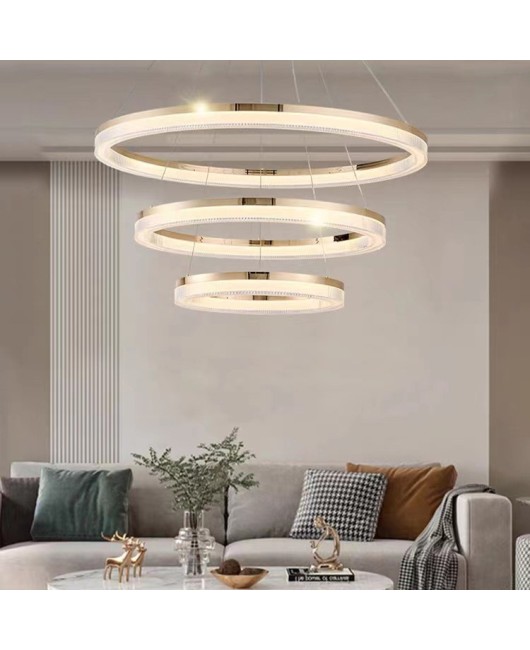 Nordic designer modern minimalist bedroom hall light luxury Italian minimalist lamp restaurant circular pendant light