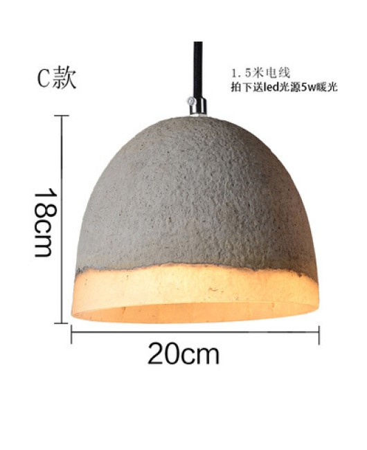 Loft industrial style cement pendant light, simple, creative, personalized, retro and nostalgic, bar, restaurant, exhibition hall, coffee shop lighting fixtures