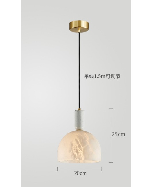 Light luxury Spanish marble all copper homestay hotel engineering restaurant bedroom corridor balcony bedroom bedside pendant light