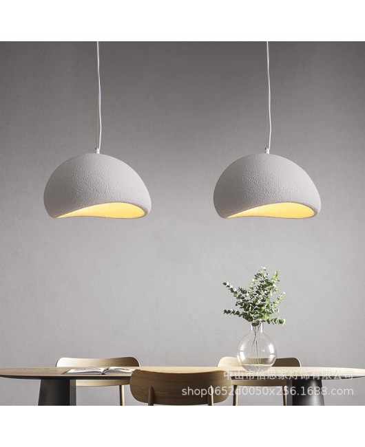 Wabi Sabi style pendant light Nordic creative living room restaurant lighting designer Japanese bar cream clothing store homestay light