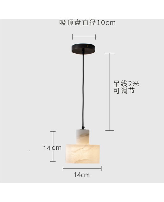 Light luxury Spanish marble all copper homestay hotel engineering restaurant bedroom corridor balcony bedroom bedside pendant light