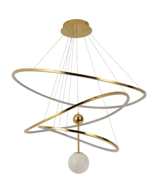 Light luxury living room pendant light, modern minimalist high-end designer, stainless steel parachute, artistic lines, bedroom dining room light