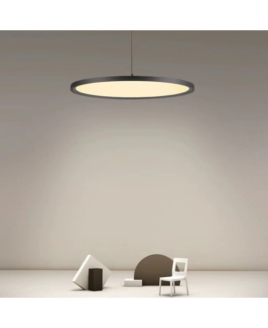 Modern minimalist LED restaurant pendant light, Nordic designer circular minimalist bedroom, study, office ultra-thin lighting fixtures