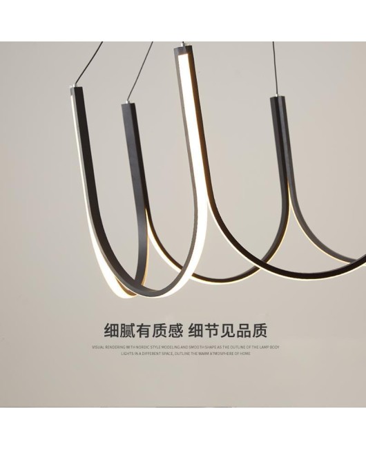 Minimalist Italian style pendant light, living room light, Zhongshan lighting fixture, modern minimalist bedroom dining room pendant light, design sense, living room main light