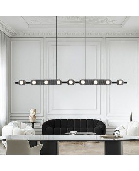 Modern minimalist restaurant chandelier, post-modern minimalist LED long office, Nordic straight bar counter