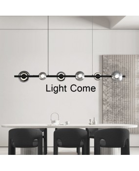 Modern minimalist restaurant chandelier, post-modern minimalist LED long office, Nordic straight bar counter