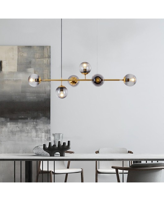 Modern minimalist restaurant chandelier, post-modern minimalist LED long office, Nordic straight bar counter