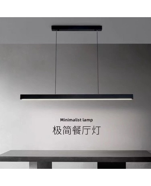 Modern minimalist restaurant chandelier, post-modern minimalist LED long office, Nordic aluminum straight bar counter