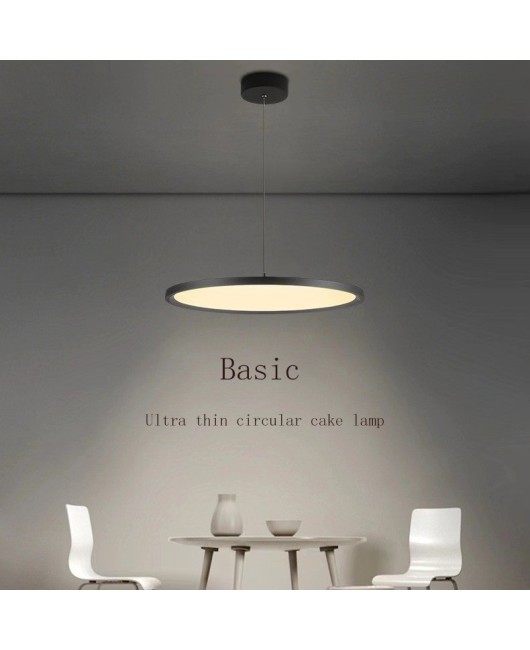 Modern minimalist LED restaurant pendant light, Nordic designer circular minimalist bedroom, study, office ultra-thin lighting fixtures