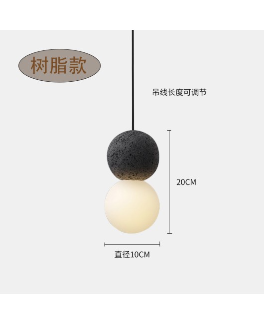 Nordic modern art design bedroom headboard LED pendant light dining room terrazzo pendant light