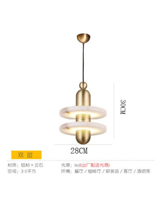 Postmodern marble restaurant pendant light creative atmosphere light Nordic light luxury dining table bar counter bedroom bedside decorative lighting fixtures