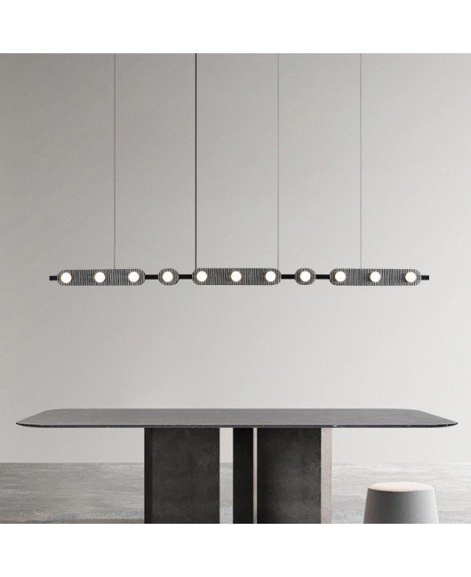 Modern minimalist restaurant chandelier, post-modern minimalist LED long office, Nordic straight bar counter