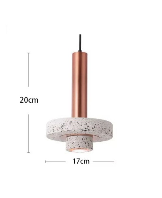 Nordic modern art design bedroom headboard LED pendant light dining room terrazzo pendant light