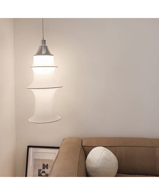 Nordic minimalist bamboo fabric pendant light floor lamp Japanese wabi sabi style elastic fabric pendant light elastic fabric floor lamp