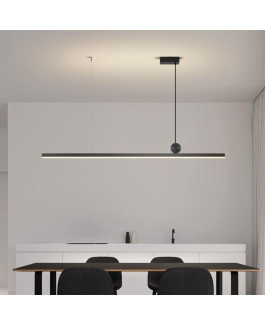 Modern minimalist restaurant chandelier, post-modern minimalist LED long office, Nordic aluminum straight bar counter