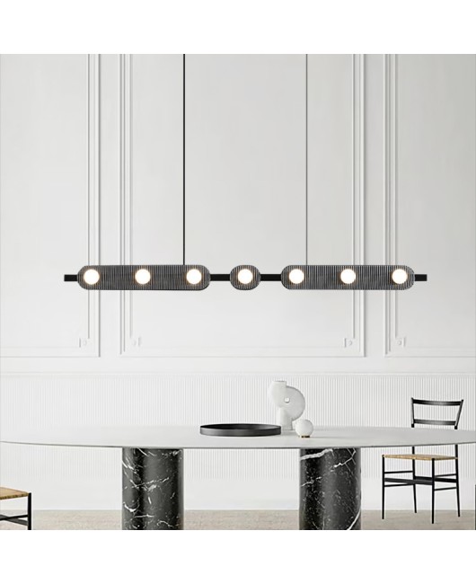 Modern minimalist restaurant chandelier, post-modern minimalist LED long office, Nordic straight bar counter