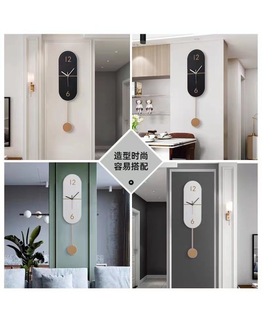 Nordic minimalist postmodern fashion creative clock wall lamp indoor