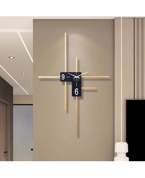 Modern minimalist and fashionable home foyer creative home wall clock clock clock wall lamp new interior design