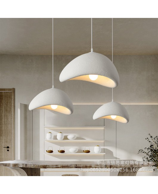 Wabi Sabi style pendant light Nordic creative living room restaurant lighting designer Japanese bar cream clothing store homestay light