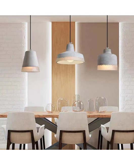 Loft industrial style cement pendant light, simple, creative, personalized, retro and nostalgic, bar, restaurant, exhibition hall, coffee shop lighting fixtures