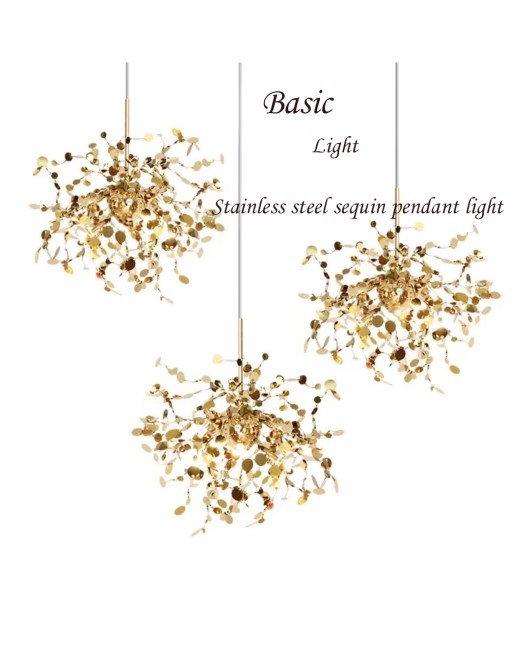 Nordic modern personalized creative women's clothing store showcase bar counter, internet famous stainless steel sequin light decoration hanging