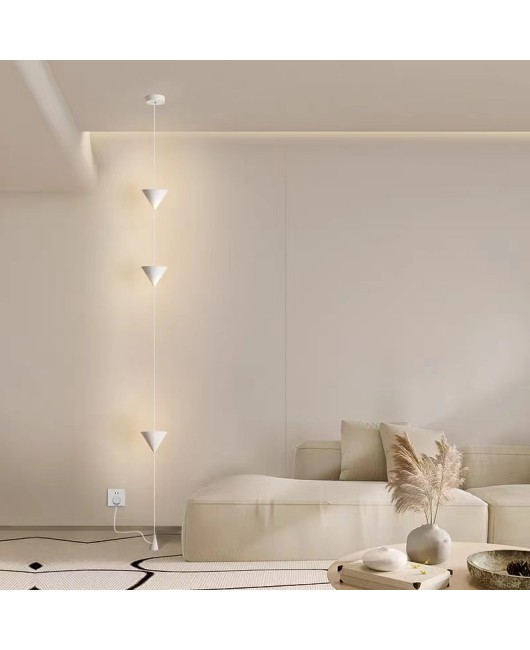 Nordic Creative Minimalist Bedroom Bedhead Corridor Bar Corner Designer Cone Floor style Pendant Light