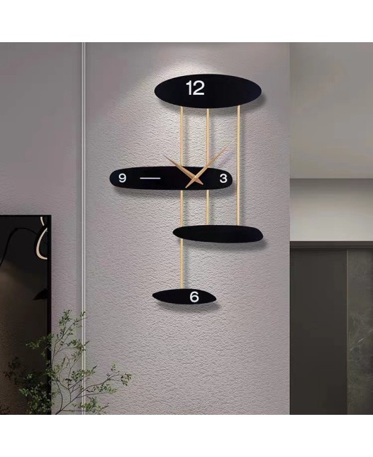 Modern minimalist living room, fashionable living room, creative decoration, household internet celebrity clock, wall mounted clock, energy-saving LED