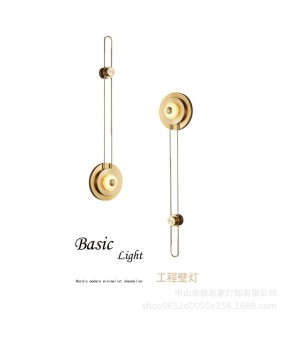 Light luxury minimalist long wall lamp creative living room background wall restaurant sales department corridor model room bedside long wall lamp