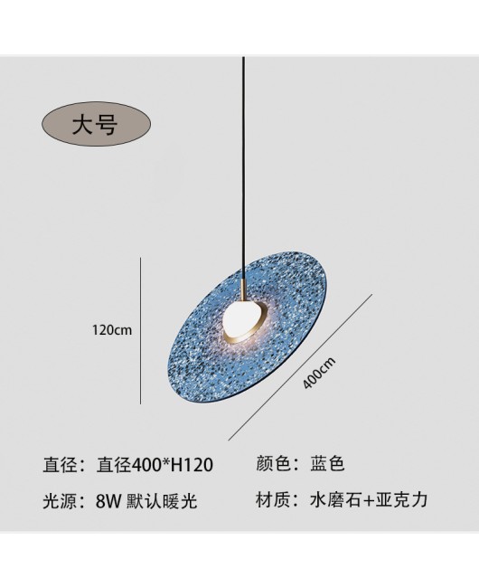 Nordic modern art design bedroom headboard LED pendant light dining room terrazzo pendant light