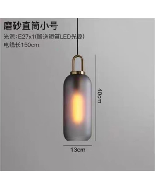 Nordic minimalist modern glass round pendant light, milk tea shop, clean bar restaurant pendant light, designer bedroom bedside pendant light