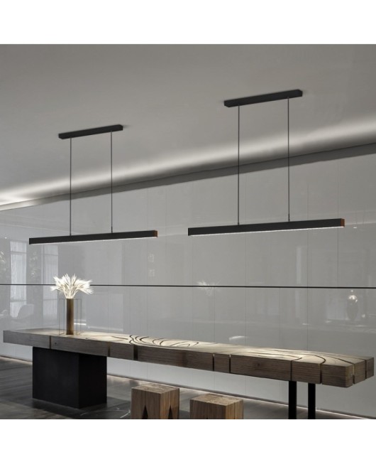 Modern minimalist restaurant chandelier, post-modern minimalist LED long office, Nordic aluminum straight bar counter