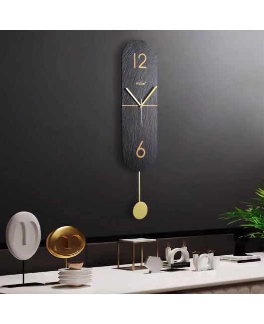 Nordic minimalist postmodern fashion creative clock wall lamp indoor