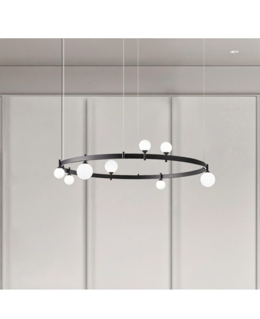 Modern minimalist restaurant chandelier, post-modern minimalist LED long office, Nordic straight bar counter