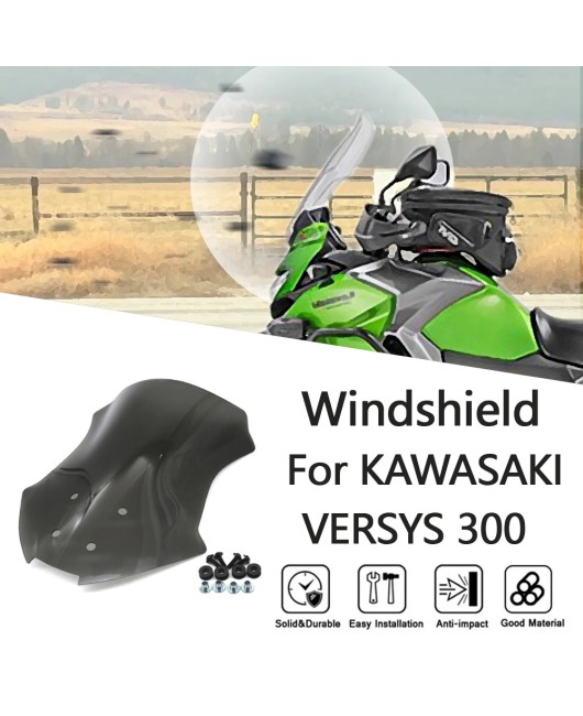 Suitable for Kawasaki VERSYS 300 2014-24 modification special front windshield deflector and windshield mirror accessories