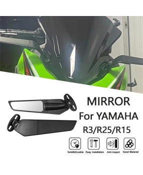 Suitable for Yamaha YZF-R15 modification, universal enlarged and widened rearview mirror decoration cover, mirror holder, plug mirror code holder