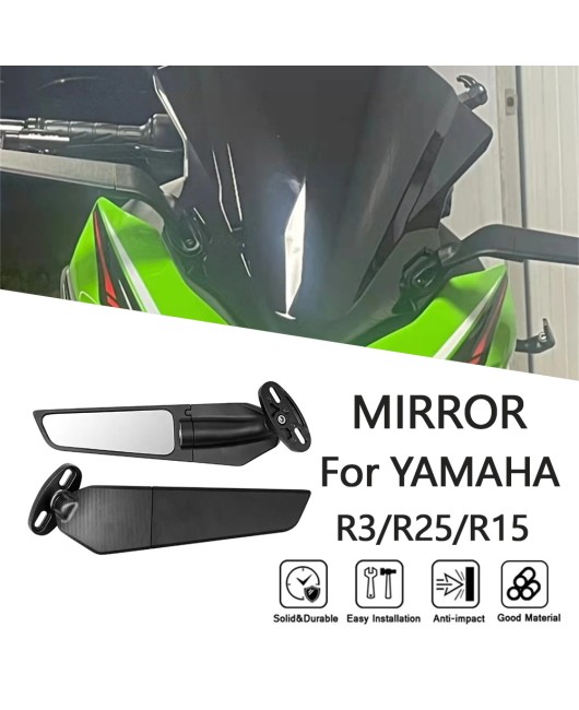 Suitable for Yamaha YZF-R15 modification, universal enlarged and widened rearview mirror decoration cover, mirror holder, plug mirror code holder