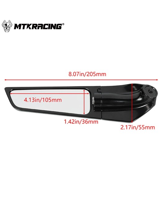 Suitable for BMW S1000RR 2009-2018 modified with fixed wing rearview mirror and racing reflector for reversing