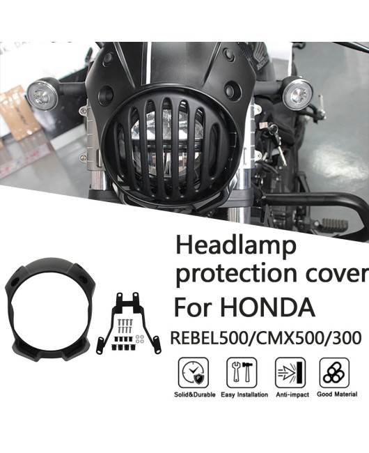 Suitable for Honda Rebel CM300 CM500 modified hood, headlight cover, front headlight protection cover