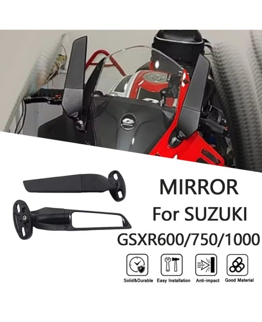 Suitable for Suzuki Hayabusa (99-21) modified fixed wing rearview mirror, racing mirror, reversing mirror