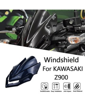 Suitable for Kawasaki Z900 17-20 year modification special front windshield deflector and windshield mirror accessories