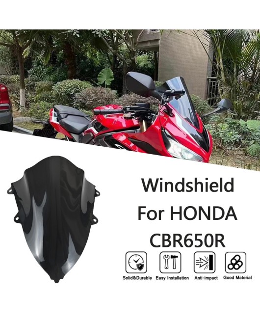 Suitable for Honda CBR650R19-22 motorcycle modification special front windshield windshield diffuser windshield accessories